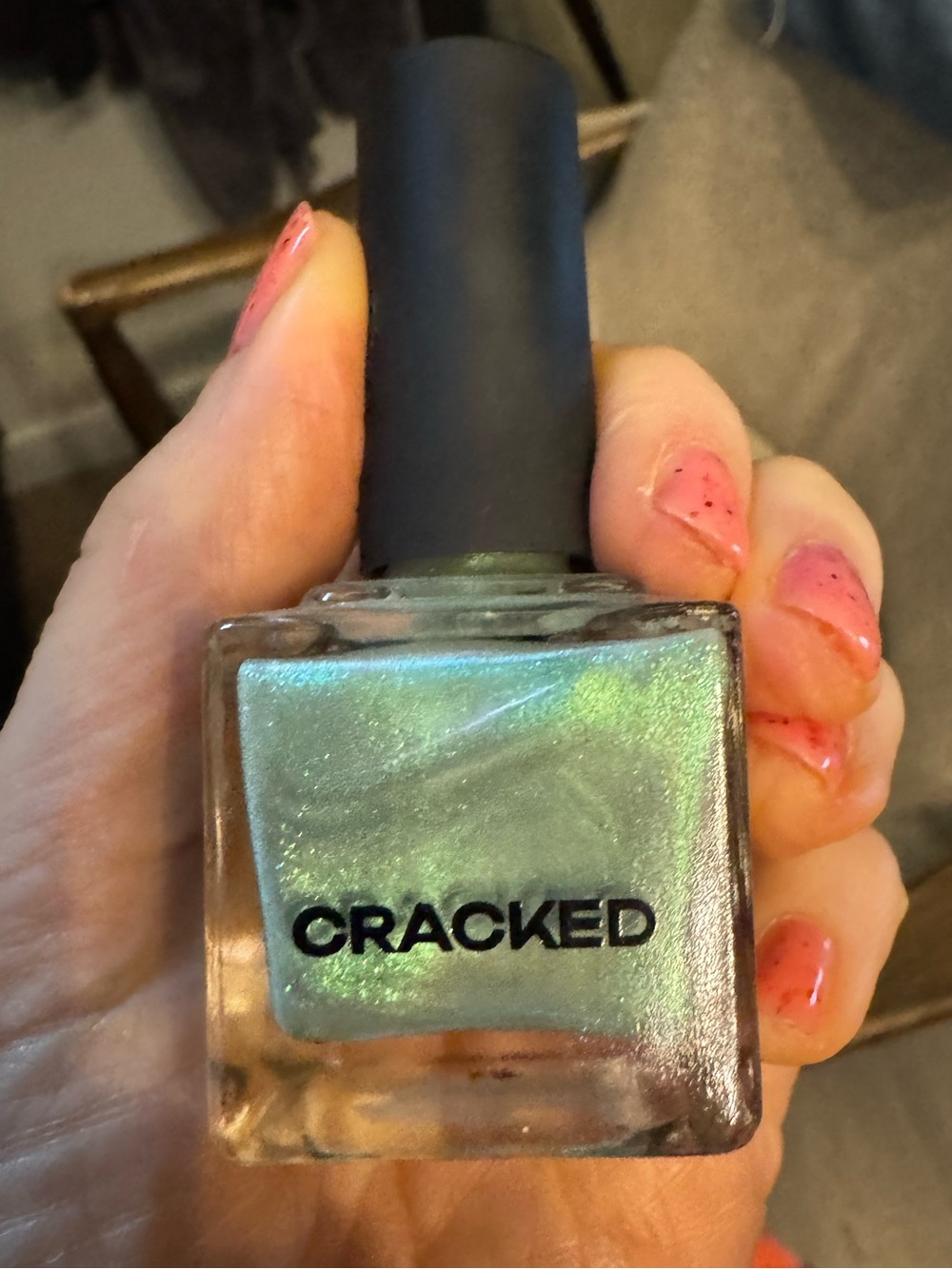 Cracked Polish Limited Edition PPU Shade “Mutk Murk” Shimmery Green Nail Polish - Picture 2 of 9